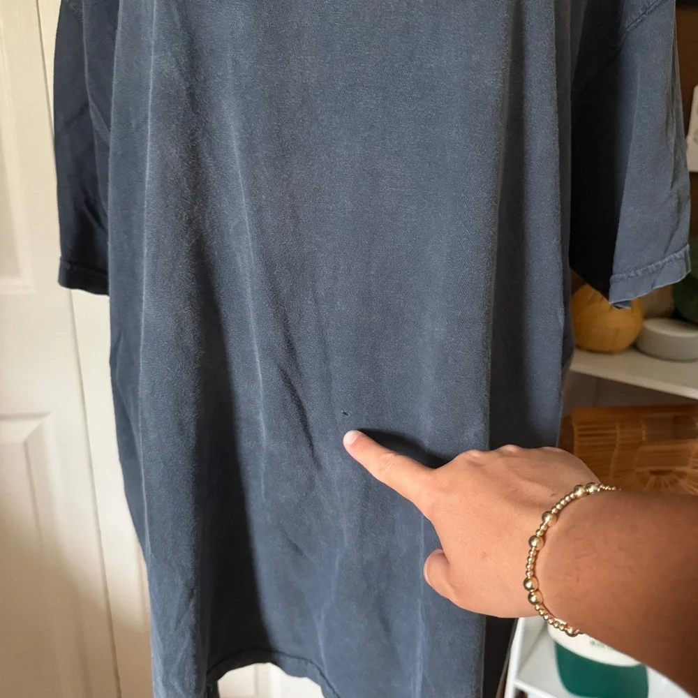 Comfort Colors Stone Wash “Happy and Sad at the Same Time” Graphic Tshirt / XL - Picture 8 of 10